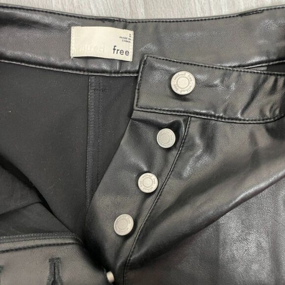Aritzia Wilfred Free Modern Cargo Vegan Leather High Rise Button Fly Pant 0 - Picture 7 of 12